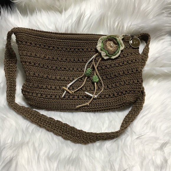 The Sak Handbags - The Sak dark brown crocheted purse.